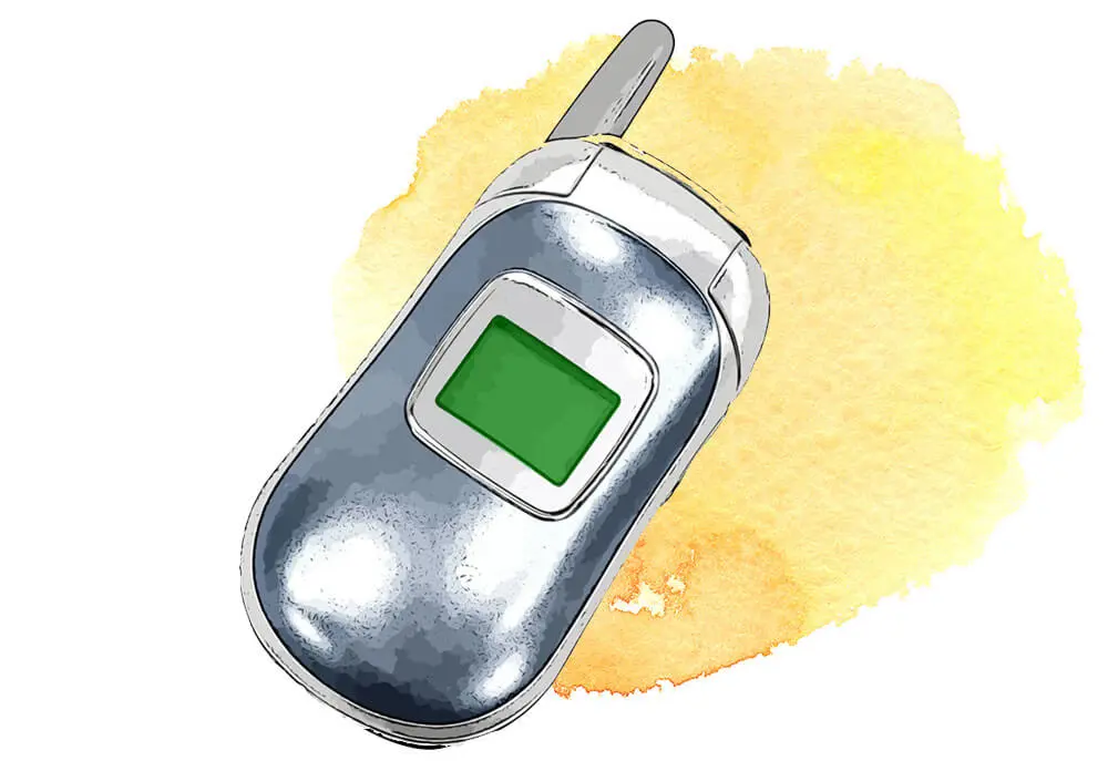 Old cell phone graphic